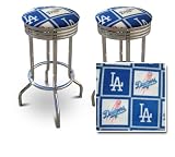 2 24" Los Angeles Dodgers Baseball MLB Fleece Specialty / Custom Barstools Set
