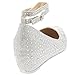 Chase & Chloe Womens 36-BOBBY12 Round Toe Med Low Heel Wedge Pump