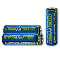 4 HEAVY DUTY AA Ni-MH Rechargeable Batteries w/ Latest Hybrid Technology- Pre-Charged- Holds charge 4x LONGER