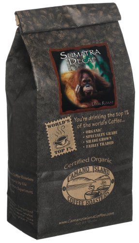 Camano Island Coffee Roasters Sumatra, Dark Roast, Decaf, Whole Bean, 16-Ounce Bags (Pack... by Camano Island Coffee Roasters