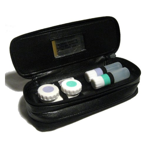 Leather Contact Lens Holder Eyeglass Case Eye Glass New