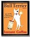 BULL TERRIER BRAND Dog Coffee Framed Art Print Picture