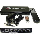 Cables4PC 5Port HDMI Switch Switcher Selector 1.3v + Free Gold Plated Cable