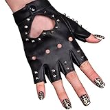 Women PU Leather Motorcycle Bike Car Fingerless Performances Glove