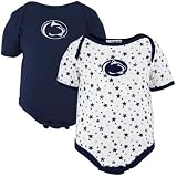 Penn State Nittany Lions Newborn Navy Blue-White 2-Pack Creeper Set