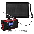 Ambient Weather WR-SOLAR-BAG Solar Panel and Carrying Bag for Hand Crank Emergency Weather Radios