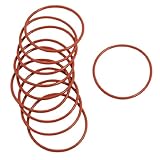 uxcell ゴムOリング　ラバー製　レッド　リングシール　　42mm x 2mm　10個入り