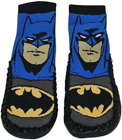 Baby Toddler Batman Superman Super Woman Slipper Moccasins Socks Shoes (3-5yrs, 3-batman A)