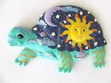 Turtle Wall Decor - Pastel Colors Sun Moon & Stars