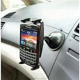 Buybits ZS Multi Surface Suction Car Dashboard Mount with Slim-Grip Universal Holder fits Blackberry Bold 9900 smartphone
