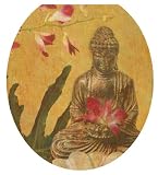 Toilet Tattoos TT-1070-R Serenity Decorative Applique for Toilet Lid, Round