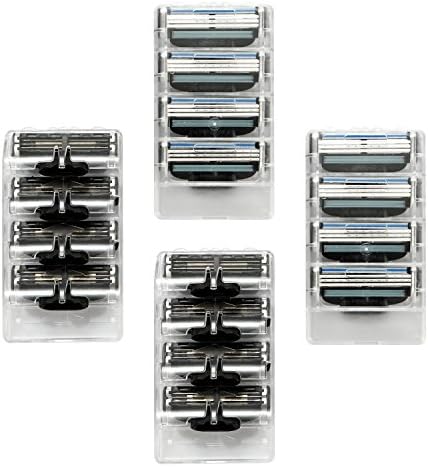Men's Replacement Manual Razor Blade Refill Cartridges Compatible with Gillette Mach3 (16 Count)