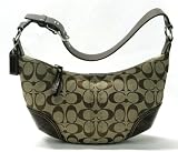 AUTHENTIC COACH HAMPTONS SIGNATURE SMALL HOBO 11575 (Khaki/Mahogany)