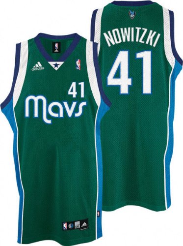 Dirk Nowitzki Green adidas NBA Kelly Swingman Dallas Mavericks Youth Jersey