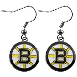 Boston Bruins Team Logo Dangle Earrings