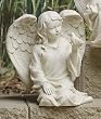 Inspirational Cherub Angel and Bird Outdoor Garden Figure 7.5"