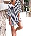 Bestyou Women's Bathing Suit Cover up Stripe Tunic Swimwear
