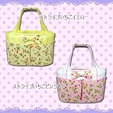 姫バケツBag ストライプいちごイエローの画像