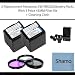 Accessory Kit for Panasonic Digital Camcorders with 2 Replacement Battery Packs for Panasonic VW-VBG260 For Panasonic HDC-HS25 HS300 SD200 DX3 HMC40 HMC70U HSC1U DX1 DX3 HS20 HS200 HS250 HS300 SD200 SD20 SD3 TM20 TM300 Digital Camcorders +3 Piece 43 MM Filter Kit (UV,PL,FLD) +AC/DC Charger +Cleaning Cloth