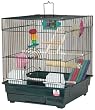 Blue Ribbon 14-Inch by 16-Inch by 17-1/2-Inch Complete Bird Cage Kit for Small Birds, Black/Smoke