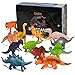 12 - Assorted Medium Sized Plastic Toy Dinosaurs Play set figures.