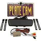 Complete License Plate Camera Kit with 4 Built-in Rear-view LCD Monitor