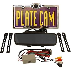 Complete License Plate Camera Kit with 4" Built-in Rear-view LCD Monitor