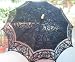 Black Battenburg Lace Parasol