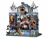 Spooky Town Vampire Bat Aviary Lighted Musical Building