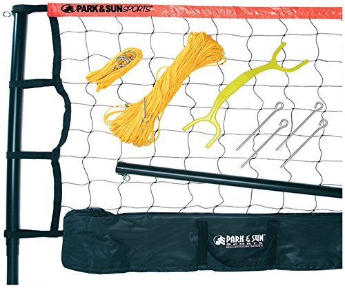 Park & Sun Sports Portable Outdoor Volleyball Net System: Tournament 179, Orange