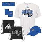 adidas Orlando Magic T-shirt, Hat, Wristbands & Headband Value Pack (Medium)