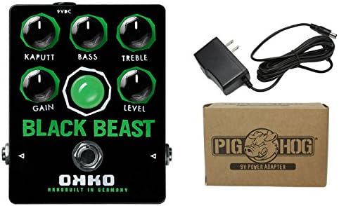 OKKO Pedals Black Beast Fuzz Power Bundle w/ 1 free Items: Item: Pig Hog 9v Power Adapter