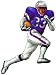 Football Fullback in Blue Wall Decal