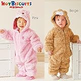 MIKIHOUSE HOTBISCUITS（ミキハウスホットビスケッツ）ボアフリース ジャンプスーツ フリー(60-80cm),ピンク