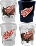Detroit Red Wings 3D Logo Shot Glass Set