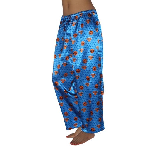 Womens NBA New York Knicks Comfortable Fit Sleepwear / Pajama Pants - Blue & Orange (Size: L)