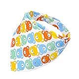 GOGO Cotton Bib Unisex Feeding Bandana Bib, Reversible, 1 Pc/Pack-Bear2