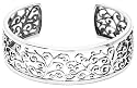 Sterling Silver Filigree Cuff Bracelet, 6.5"