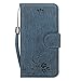 ACO-UINT iPhone 6s Wallet Case,iPhone 6 Wallet Case,Vintage Emboss Flower Wallet PU Leather Case,Folio Flip Cover Strap Case for iPhone 6/6s Blue