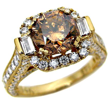 3.53ct Chocolate Brown Diamond Engagement Ring 