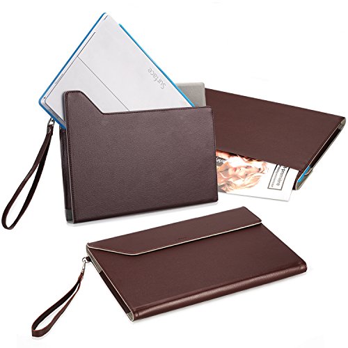 Surface Pro 3 / Pro 4 Case /iPad Pro -Exact [EXPRESS Series] - PU Leather Envelope Sleeve Case for Microsoft Surface Pro 3 (2014)/ Surface Pro 4 (2015) /Apple iPad Pro (2015) Brown