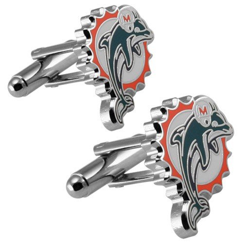 Miami Dolphins Team Logo Cufflinks