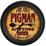 Pigman 's Family Diner Black Cascading Pub Style Wall Clock
