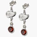Detroit Red Wings Logo Crystal Earrings