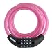 Wordlock CL-410-PK 4-Letter Combination 5 Foot Cable Bike Lock, Pink