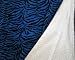 Super Soft Queen Faux Fur / Micro Fiber Reversible Blanket / Bedspread / Throw - Zebra Blue