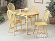 Farmhouse 5pc Natural Finish Dining Table Set