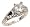 Sterling Art Deco Cubic Zirconia and Enamel Ring (sz 6)