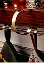 Set of 4 Brass Mantle Clip Christmas Stocking Holders