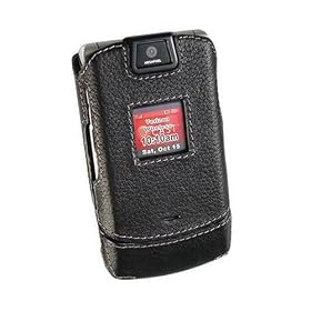 Motorola RAZR V3 Leather Shield-Black